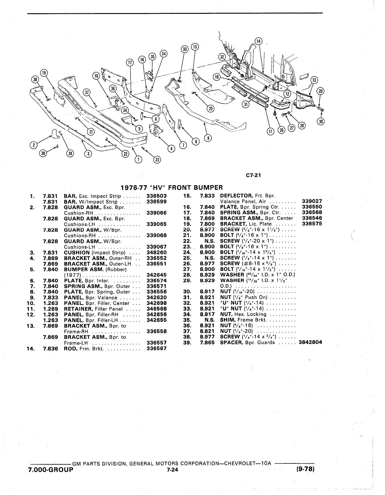 Parts Catalogue 10A September 1978