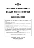 Next Page - Radio Parts Catalog and Dealer Price Schedule March 1958