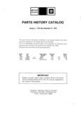 Previous Page - Parts History Catalog December 1975