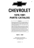 Next Page - Chassis and Body Parts Catalog P&A 10 May 1981